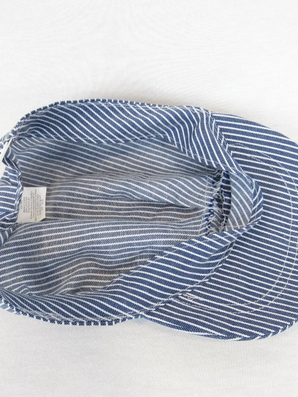 Oriental Trading Co Snapback Hat Striped Train Conductor Dress Up Play Cap